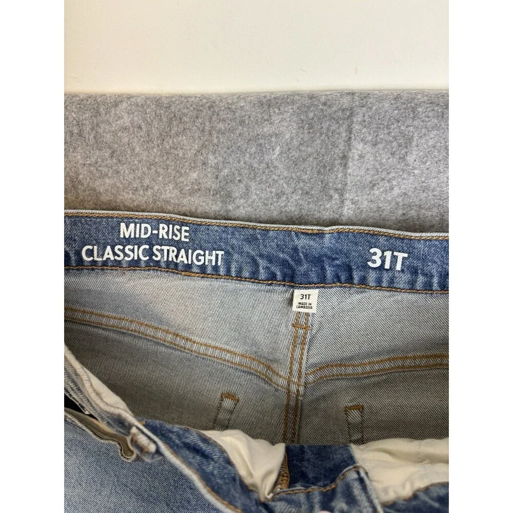 Levis 501 Jeans Mens 31 T Blue Button Fly Denim Pants Faded Work Distressed
